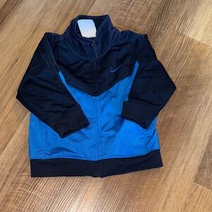 Nike Kids Black and Blue Puffer Jacket